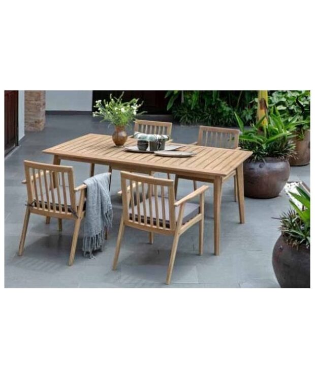 SCANDI GARDEN DINING TABLE SET WITH 4 CHAIRS